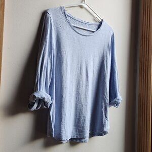 Chico's Periwinkle Scoop Neck Jersey Size Medium